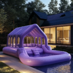 Zippora Purple Luxe Inflatable Pool with Canopy - Image 2