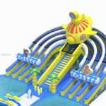 Giant Octopus Inflatable Water Park – Double Pool Adventure Slide - Image 2