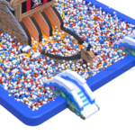 Pirate Ship Inflatable Ball Pit & Slide Combo – Ocean Adventure Playground - Image 3