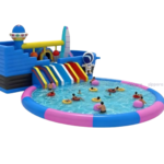 Space Adventure Inflatable Water Park with Dual Pools - Astronaut Theme Aquatic Playground - Image 2