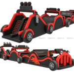 Speed Racer Inflatable Obstacle Course - Race Car Theme Challenge Arena