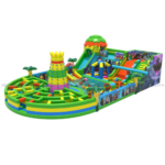 Dinosaur Kingdom Inflatable Adventure Park - Mega Playground with Castle & Maze - Image 2