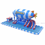 Inflatable Airship Water Park Slide – Floating Aqua Adventure