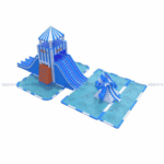 Twin Tower Inflatable Water Park Slide – Multi-Level Aqua Adventure Set - Image 2