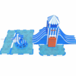 Twin Tower Inflatable Water Park Slide – Multi-Level Aqua Adventure Set - Image 3